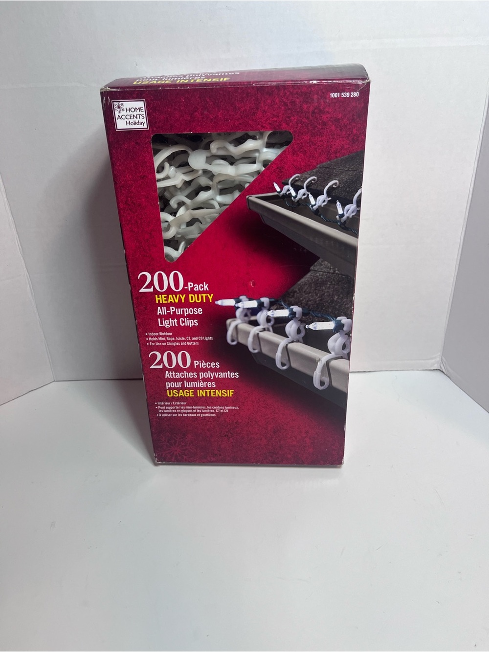 White Heavy-Duty All-Purpose Light Clips - 200 Pack